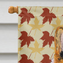 Load image into Gallery viewer, Collie Smooth Fall Leaves Portrait Flag Canvas House Size