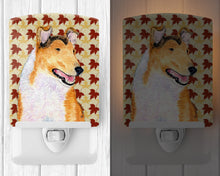 Load image into Gallery viewer, Collie Smooth Fall Leaves Portrait Ceramic Night Light SS4386CNL