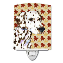 Load image into Gallery viewer, Dalmatian Fall Leaves Portrait Ceramic Night Light SS4387CNL