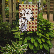 Load image into Gallery viewer, Dalmatian Fall Leaves Portrait Garden Flag – Decorative Outdoor Yard Flag