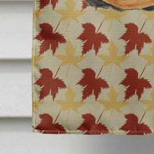 Load image into Gallery viewer, Doberman Fall Leaves Portrait Flag Canvas House Size