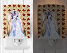Load image into Gallery viewer, Shih Tzu Fall Leaves Portrait Ceramic Night Light SS4391CNL