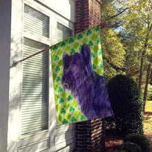 Load image into Gallery viewer, Skye Terrier St. Patrick's Day Shamrock Flag Canvas House Size