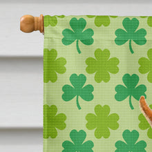 Load image into Gallery viewer, Min Pin St. Patrick's Day Shamrock Portrait Flag Canvas House Size