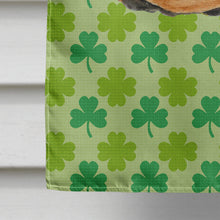 Load image into Gallery viewer, Doberman St. Patrick's Day Shamrock Portrait Flag Canvas House Size