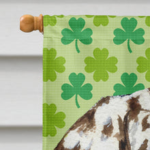 Load image into Gallery viewer, Dalmatian St. Patrick's Day Shamrock Portrait Flag Canvas House Size