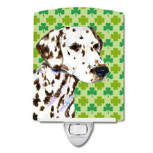 Load image into Gallery viewer, Dalmatian St. Patrick's Day Shamrock Portrait Ceramic Night Light SS4400CNL