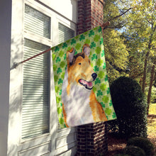 Load image into Gallery viewer, Collie Smooth St. Patrick's Day Shamrock Portrait Flag Canvas House Size
