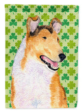 Load image into Gallery viewer, Collie Smooth St. Patrick's Day Shamrock Portrait Flag Canvas House Size