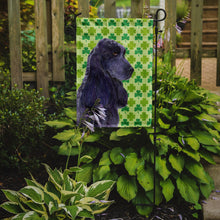 Load image into Gallery viewer, Cocker Spaniel St. Patrick's Day Shamrock Portrait Garden Flag – Decorative Outdoor Yard Flag
