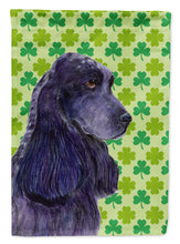Load image into Gallery viewer, Cocker Spaniel St. Patrick's Day Shamrock Portrait Garden Flag – Decorative Outdoor Yard Flag
