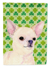Load image into Gallery viewer, Chihuahua St. Patrick's Day Shamrock Portrait Flag Canvas House Size