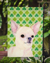 Load image into Gallery viewer, Chihuahua St. Patrick's Day Shamrock Portrait Garden Flag – Decorative Outdoor Yard Flag