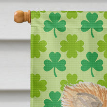 Load image into Gallery viewer, Chihuahua St. Patrick's Day Shamrock Portrait Flag Canvas House Size