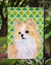 Load image into Gallery viewer, Chihuahua St. Patrick's Day Shamrock Portrait Garden Flag – Decorative Outdoor Yard Flag
