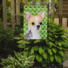 Load image into Gallery viewer, Chihuahua St. Patrick's Day Shamrock Portrait Garden Flag – Decorative Outdoor Yard Flag