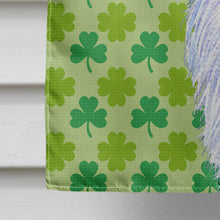 Load image into Gallery viewer, Borzoi St. Patrick's Day Shamrock Portrait Flag Canvas House Size