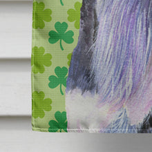 Load image into Gallery viewer, Schnauzer St. Patrick's Day Shamrock Portrait Flag Canvas House Size