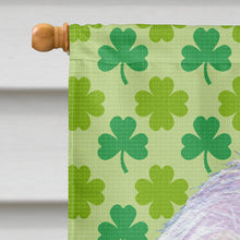 Load image into Gallery viewer, Maltese St. Patrick's Day Shamrock Portrait Flag Canvas House Size