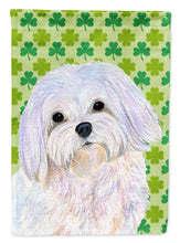 Load image into Gallery viewer, Maltese St. Patrick's Day Shamrock Portrait Garden Flag – Decorative Outdoor Yard Flag