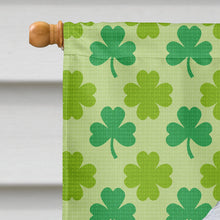 Load image into Gallery viewer, Bedlington Terrier St. Patrick's Day Shamrock Portrait Flag Canvas House Size