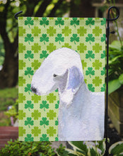 Load image into Gallery viewer, Bedlington Terrier St. Patrick's Day Shamrock Portrait Garden Flag – Decorative Outdoor Yard Flag