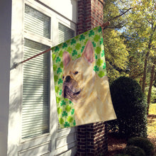 Load image into Gallery viewer, French Bulldog St. Patrick's Day Shamrock Flag Canvas House Size