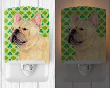 Load image into Gallery viewer, French Bulldog St. Patrick's Day Shamrock Portrait Ceramic Night Light SS4416CNL