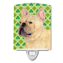 Load image into Gallery viewer, French Bulldog St. Patrick's Day Shamrock Portrait Ceramic Night Light SS4416CNL