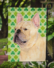 Load image into Gallery viewer, French Bulldog St. Patrick's Day Shamrock Portrait Garden Flag – Decorative Outdoor Yard Flag