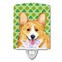 Load image into Gallery viewer, Corgi St. Patrick's Day Shamrock Portrait Ceramic Night Light SS4417CNL