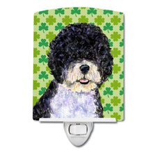 Load image into Gallery viewer, Portuguese Water Dog St. Patrick's Day Shamrock Ceramic Night Light SS4421CNL