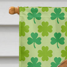 Load image into Gallery viewer, Bulldog English St. Patrick's Day Shamrock Flag Canvas House Size