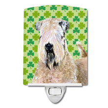 Load image into Gallery viewer, Wheaten Terrier Soft Coated St. Patrick's Day Shamrock Ceramic Night Light SS4424CNL