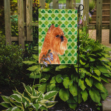 Load image into Gallery viewer, Brussels Griffon St. Patrick's Day Shamrock Portrait Garden Flag – Decorative Outdoor Yard Flag