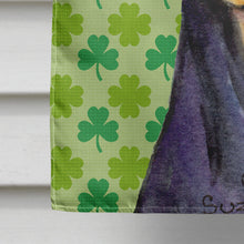 Load image into Gallery viewer, Doberman St. Patrick's Day Shamrock Portrait Flag Canvas House Size