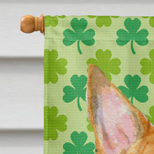 Load image into Gallery viewer, Bull Terrier St. Patrick's Day Shamrock Portrait Flag Canvas House Size