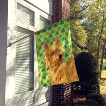 Load image into Gallery viewer, Norwich Terrier St. Patrick's Day Shamrock Portrait Flag Canvas House Size