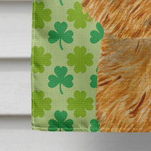 Load image into Gallery viewer, Norwich Terrier St. Patrick's Day Shamrock Portrait Flag Canvas House Size
