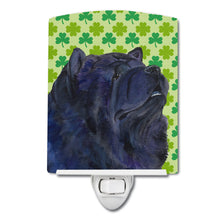 Load image into Gallery viewer, Chow Chow St. Patrick's Day Shamrock Portrait Ceramic Night Light SS4432CNL