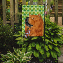Load image into Gallery viewer, Chow Chow St. Patrick's Day Shamrock Portrait Garden Flag – Decorative Outdoor Yard Flag