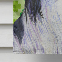 Load image into Gallery viewer, Papillon St. Patrick's Day Shamrock Portrait Flag Canvas House Size
