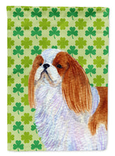 Load image into Gallery viewer, English Toy Spaniel St. Patrick's Day Shamrock Portrait Flag Canvas House Size