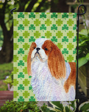Load image into Gallery viewer, English Toy Spaniel St. Patrick's Day Shamrock Portrait Garden Flag – Decorative Outdoor Yard Flag