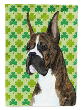 Load image into Gallery viewer, Boxer St. Patrick's Day Shamrock Portrait Flag Canvas House Size