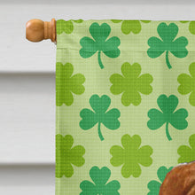 Load image into Gallery viewer, Sussex Spaniel St. Patrick's Day Shamrock Portrait Flag Canvas House Size