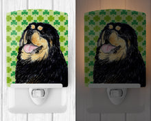 Load image into Gallery viewer, Tibetan Mastiff St. Patrick's Day Shamrock Portrait Ceramic Night Light SS4443CNL
