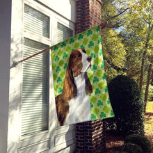 Load image into Gallery viewer, Springer Spaniel St. Patrick's Day Shamrock Portrait Flag Canvas House Size