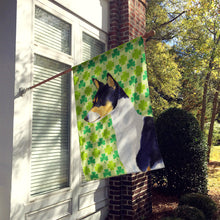 Load image into Gallery viewer, Basenji St. Patrick's Day Shamrock Portrait Flag Canvas House Size
