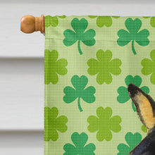 Load image into Gallery viewer, Basenji St. Patrick's Day Shamrock Portrait Flag Canvas House Size